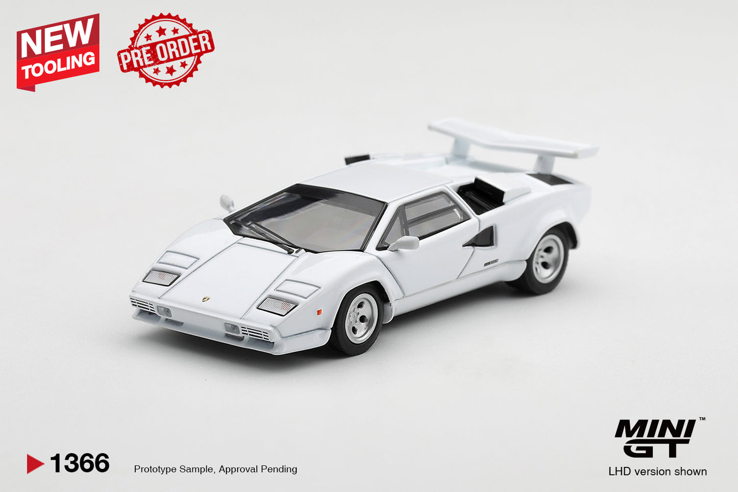 MINI GT Lamborghini Countach LP500S White | 1366 - PRE ORDER