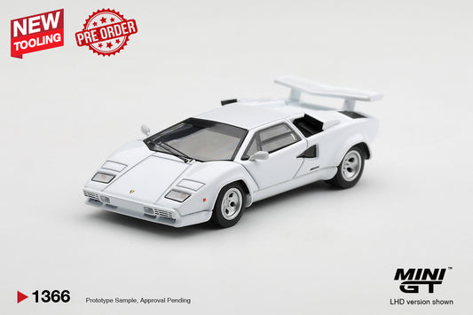 MINI GT Lamborghini Countach LP500S White | 1366 - PRE ORDER