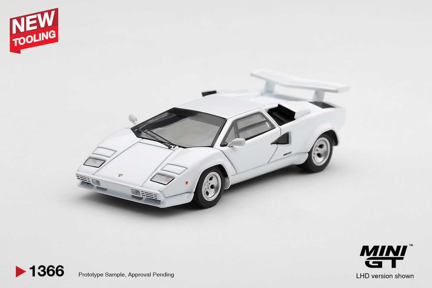 MINI GT Lamborghini Countach LP500S White | 1366 - PRE ORDER