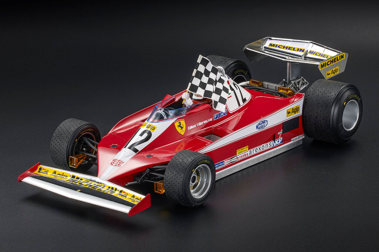 GP-REPLICAS Ferrari F1 312 T3 #12 Montreal GP 1978 w/ Figure | Gilles Villeneuve 1:12