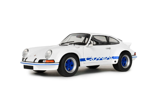 SOLIDO Porsche 911 RSR 1973 | White / Blue Carrera Stripes 1:18