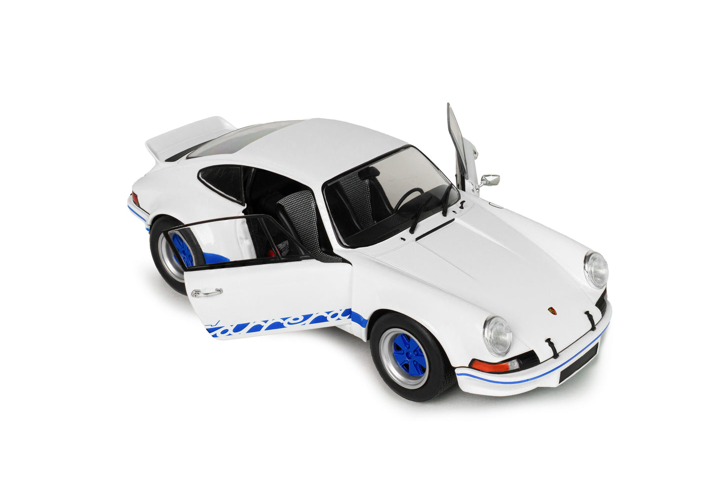 SOLIDO Porsche 911 RSR 1973 | White / Blue Carrera Stripes 1:18
