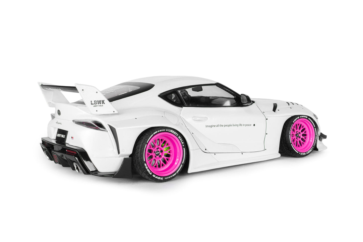 SOLIDO Toyota GR Supra Liberty Walk 2025 White Pink | 1:18