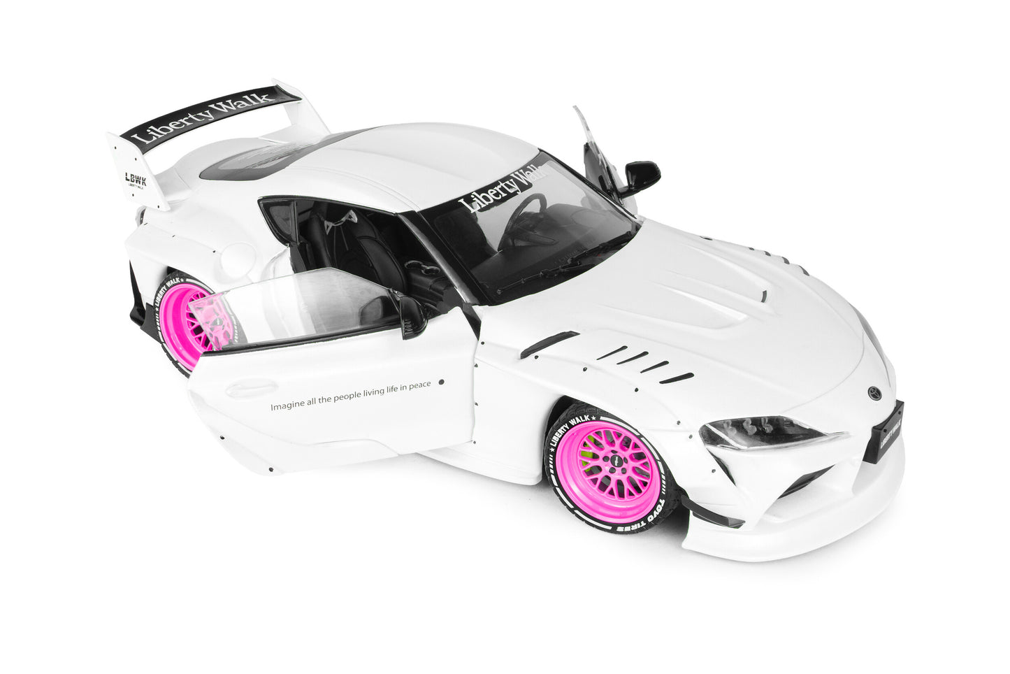 SOLIDO Toyota GR Supra Liberty Walk 2025 White Pink | 1:18